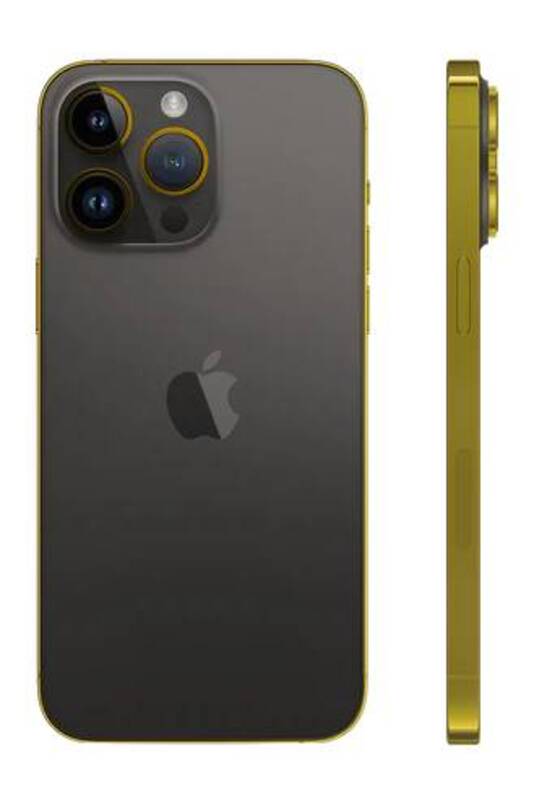 Caviar Luxury 24k Gold Plated Frame Customized iPhone 16 Pro Max 256 GB Black